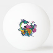 水中国の竜コイ魚 卓球ボール (正面)