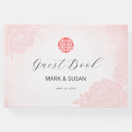 水中国の色の二重の幸福結婚の ゲストブック