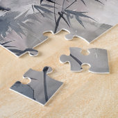 水中国の色パンダと竹 ジグソーパズル (側面)