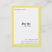 水中国の色絵画・鳥類・蓮葉色 名刺 (裏面)