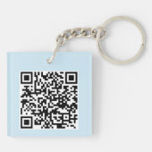 水中国の龍コイ魚QRコード キーホルダー (裏面)