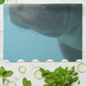 水中大きいマナティー キッチンタオル (折り畳み)