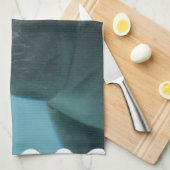 水中大きいマナティー キッチンタオル (四つ折り)