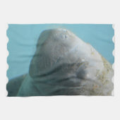 水中大きいマナティー キッチンタオル (横)