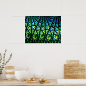 水中抽象パターン ポスター (キッチン)