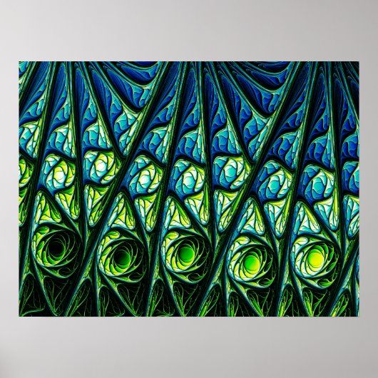 水中抽象パターン ポスター (正面)