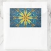 水中抽象芸術シール 長方形シール (バッグ)