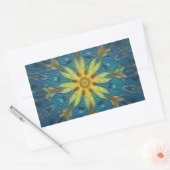 水中抽象芸術シール 長方形シール (封筒)