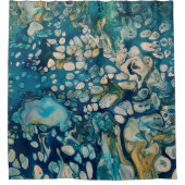 水中抽象芸術ファンタジー シャワーカーテン (正面)