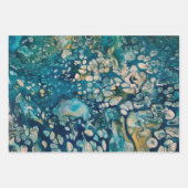 水中抽象芸術ファンタジー ラッピングペーパーシート (正面)