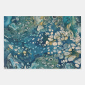 水中抽象芸術ファンタジー ラッピングペーパーシート (正面2)