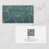 水中抽象芸術宝物QRコード 名刺 (正面/裏面)