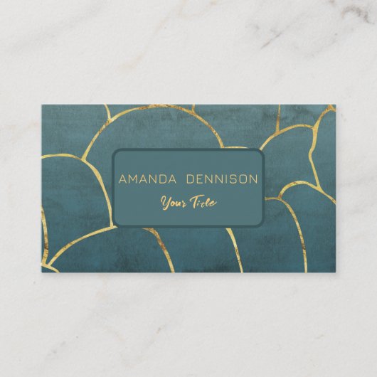 水中抽象芸術宝物QRコード 名刺 (正面)