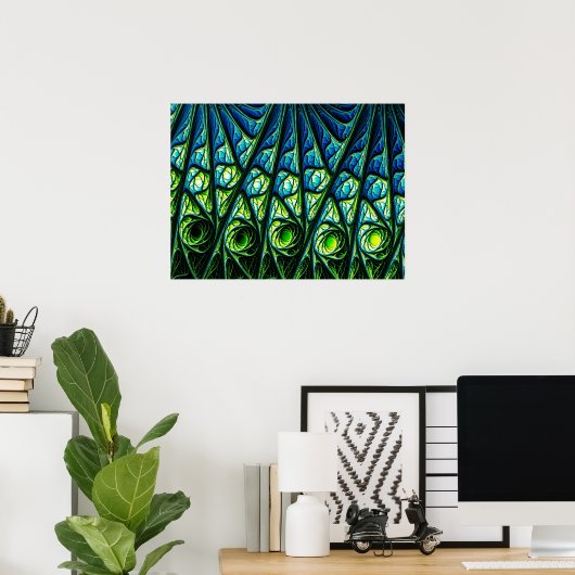 水中抽象芸術模様 ポスター (ホームオフィス)