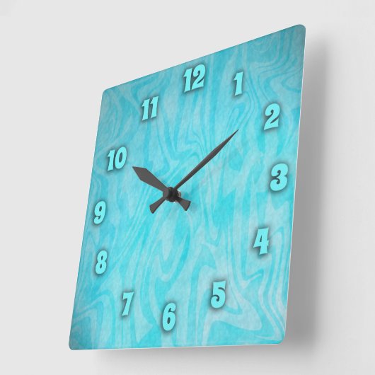 水中時間 スクエア壁時計 (傾斜)