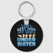 水中最高のアメリカ人の手話の方法 キーホルダー (裏面)