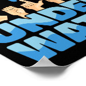 水中最高のアメリカ人の手話の方法 ポスター (角)