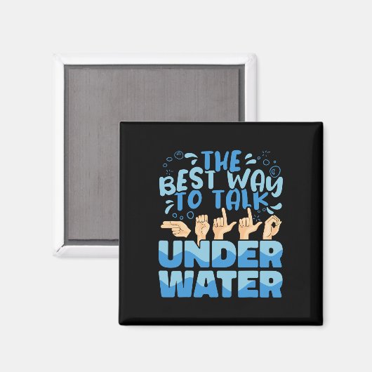 水中最高のアメリカ人の手話の方法 マグネット (正面/裏面)