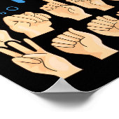 水中最高のASLアメリカ人のサインを話す方法 ポスター (角)