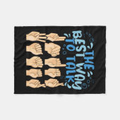 水中最高のAslアメリカ人の看板ラングを話す方法 フリースブランケット (正面(横))