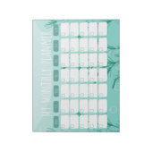 水中月次プランナーメモ帳 ノートパッド (回転)