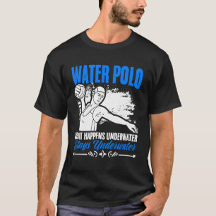 水中水球選手チームスポーツWaが発生 Tシャツ