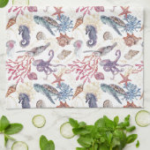 水中水色合成シリーズデザイン1 キッチンタオル (折り畳み)