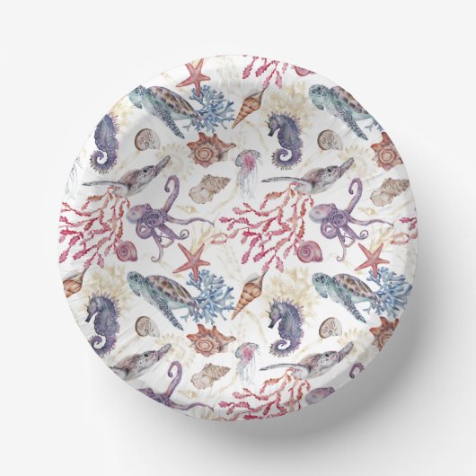 水中水色合成シリーズデザイン1 ペーパーボウル (正面)