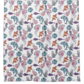 水中水色合成シリーズデザイン2 シャワーカーテン (正面)