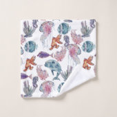 水中水色合成シリーズデザイン2 バスタオルセット (ウォッシュタオル)