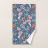 水中水色合成シリーズデザイン2 バスタオルセット (ハンドタオル)