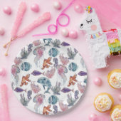 水中水色合成シリーズデザイン2 ペーパープレート (パーティー)