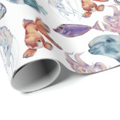 水中水色合成シリーズデザイン2 ラッピングペーパー (ロールコーナー)