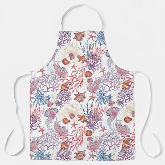 水中水色合成シリーズデザイン3 エプロン (正面)