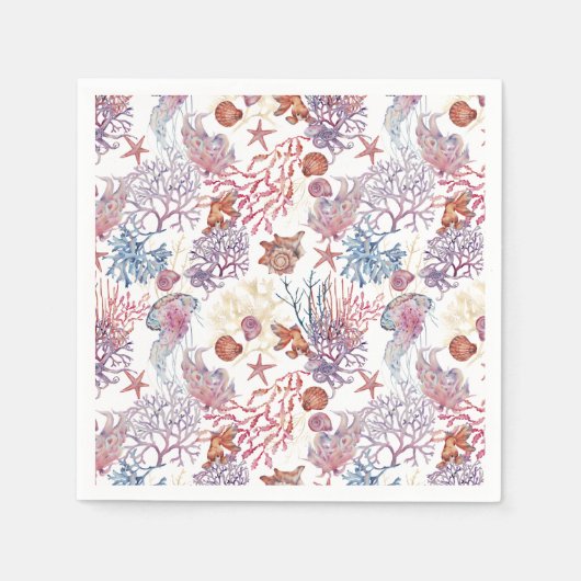 水中水色合成シリーズデザイン3 スタンダードカクテルナプキン (正面)