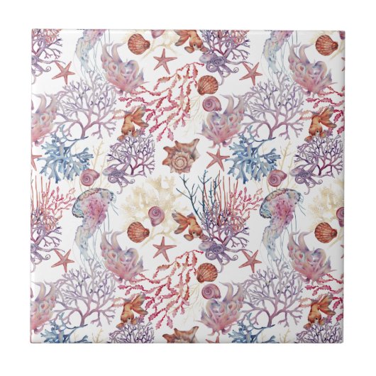 水中水色合成シリーズデザイン3 タイル (正面)