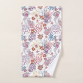 水中水色合成シリーズデザイン3 バスタオルセット (ハンドタオル)