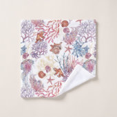 水中水色合成シリーズデザイン3 バスタオルセット (ウォッシュタオル)