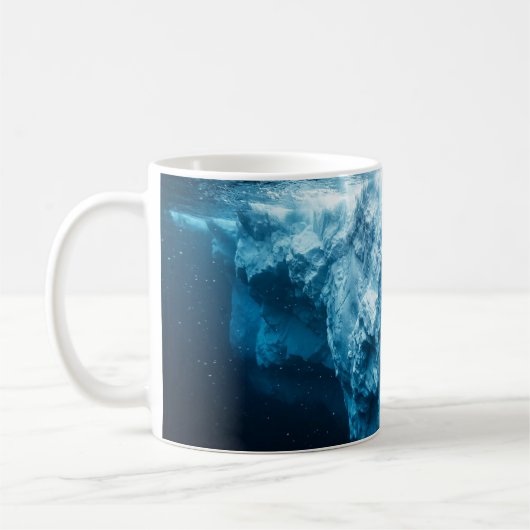 水中氷山とザトウクジラ コーヒーマグカップ (左)