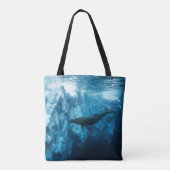 水中氷山とザトウクジラ トートバッグ (裏面)