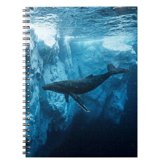 水中氷山とザトウクジラ ノートブック (正面)