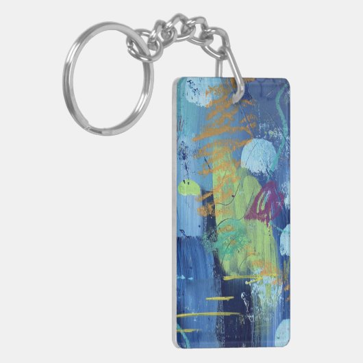 水中洞窟のキーチェーンデザイン キーホルダー (正面左)