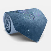 水中海シータコ動物ブルーシェード ネクタイ (ロール)