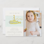 水中海底写真任意の年齢誕生日招待状 サンキューカード (正面)