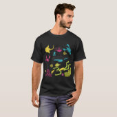 水中海洋アドベンチャー漫画パターンTシャツ Tシャツ (正面フル)