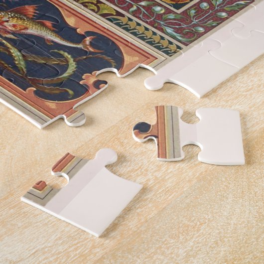 水中海洋生物アールヌーボー水族館 ジグソーパズル (側面)