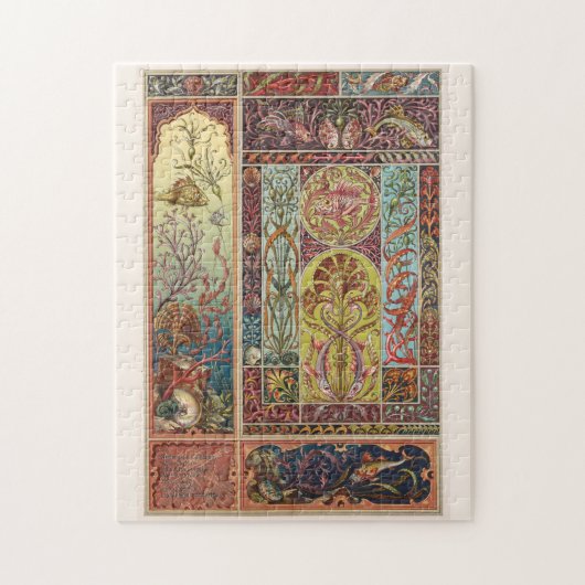 水中海洋生物アールヌーボー水族館 ジグソーパズル (縦)