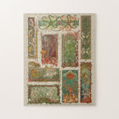 水中海洋生物、アールヌーボー海馬ヒトデ ジグソーパズル (縦)