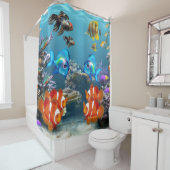 水中海洋生物 シャワーカーテン (インサイチュ)