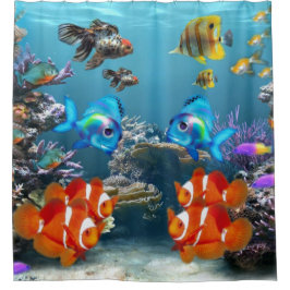 水中海洋生物 シャワーカーテン